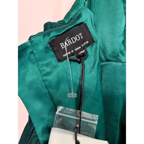 Bardot Gia Lace Dress in Forest Green Size 8 - Picture 7 of 11